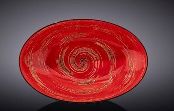 Блюдо овальное глубокое Wilmax SPIRAL RED 25х16,5х6см 21344 фото
