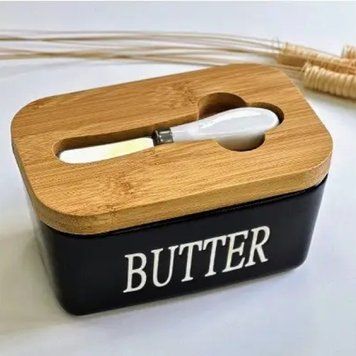 Маслянка чорна з білим ножем Black Butter 30247 фото