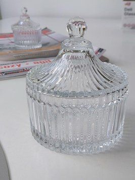 Стеклянная конфетница Прозрачный купол, маленькая 11069 фото
