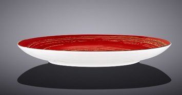 Тарілка обідня Wilmax SPIRAL RED 25,5 см 21359 фото