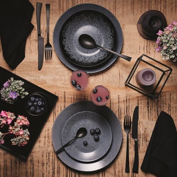 Тарелка обеденная LUMINARC SLATE BLACK 25 см (V0115) 12757 фото