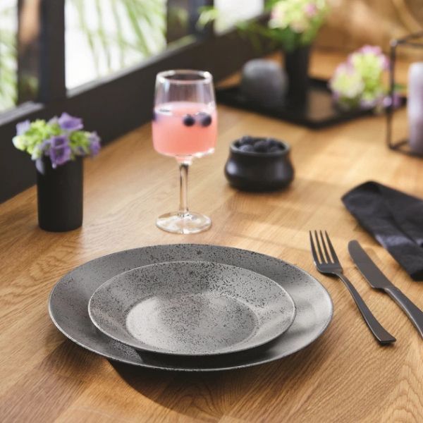 Тарелка обеденная LUMINARC SLATE BLACK 25 см (V0115) 12757 фото