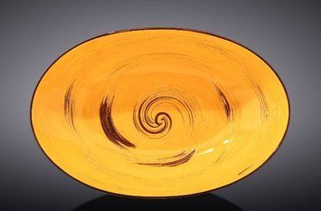 Блюдо овальное глубокое Wilmax SPIRAL YELLOW 25х16,5х6см 21364 фото