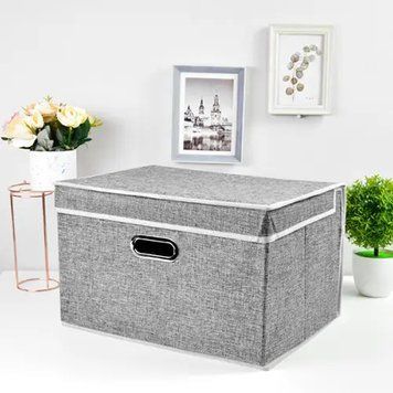 Коробка складная для хранения вещей "GREY" 40*30*25см 30123 фото