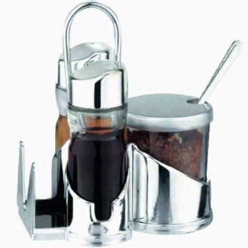 Набор для специй 4 предмета (соль/перец/сахар/салфетки) 13067 фото