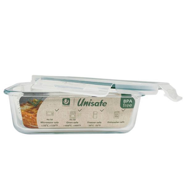 Скляний контейнер Uniglass Unisafe Rectangular 2,5 л 12287 фото