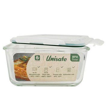 Стеклянный контейнер Uniglass Unisafe Square 2,2 л 12291 фото