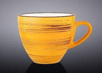 Чашка чайная Wilmax SPIRAL YELLOW 190мл 21380 фото