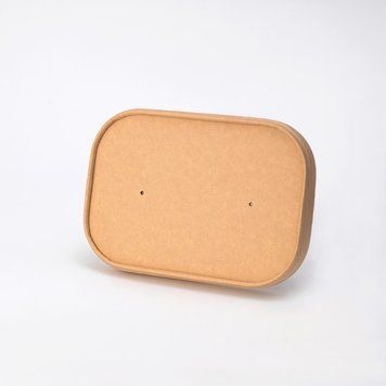 Кришка крафт, прямокутна, до салатника 500/650/750/ 1000 мл (50 шт/уп) 10536 фото