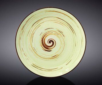 Тарілка обідня Wilmax SPIRAL PISTACHIO 23 см 21337 фото