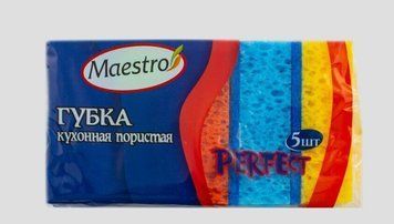 Губка кухонна пористая ТМ Maestro (5шт/уп) 21388 фото